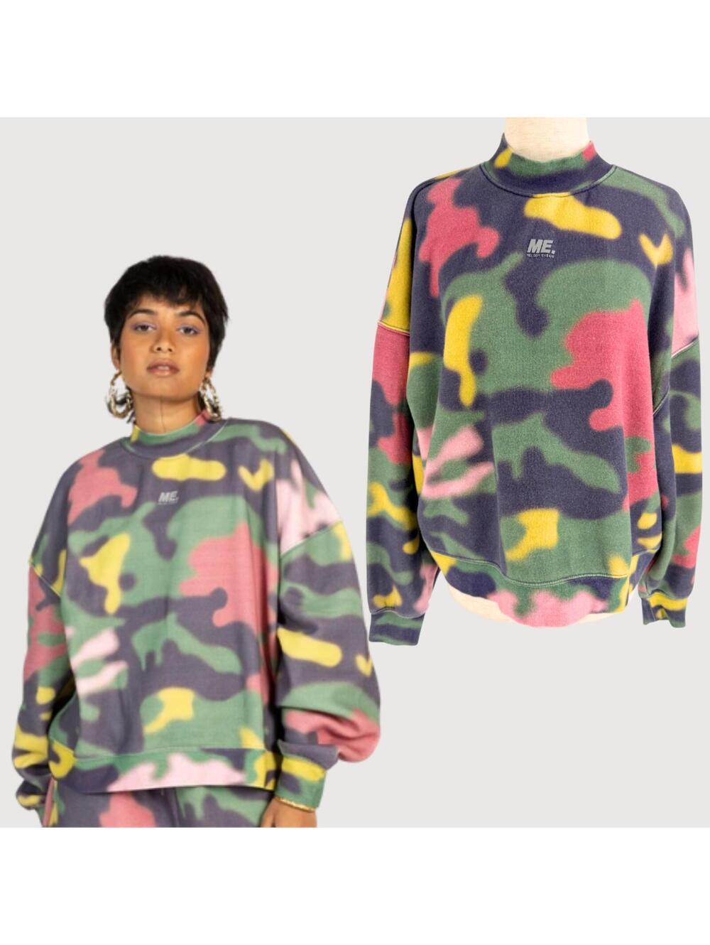 Melody Ehsani Camouflage Crewneck Sweatshirt XS